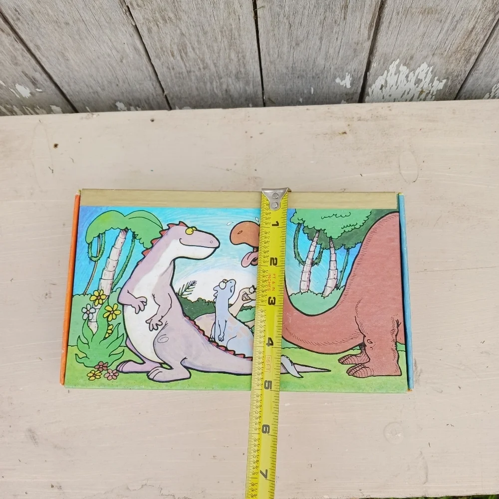 Vintage Dinosaur PENCIL BOX School Sterling Lebanon Packaging Cardboard USA Made